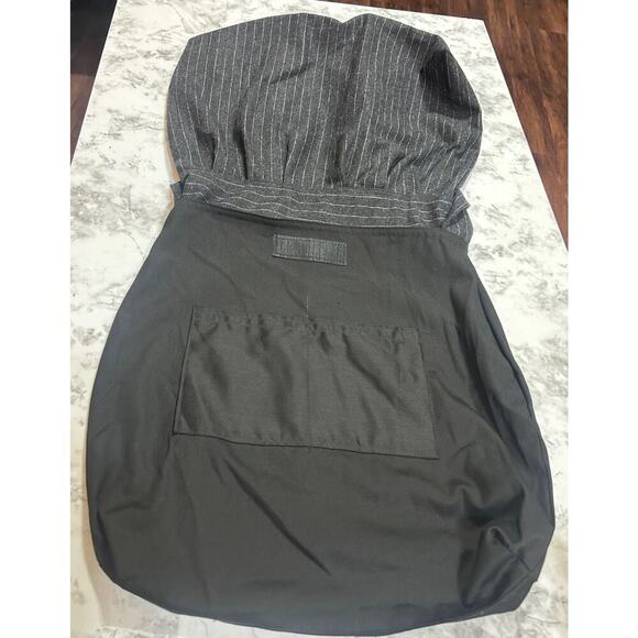 Bayou Salvage Stripe Gray White Ruffled Shoulder Bag Handmade Boho Hippie Fabric - Picture 7 of 7